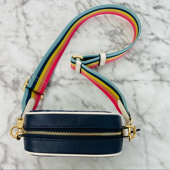 Coach Mini Dempsey Denim Camera Bag In Signature Jacquard With Coach Patch - Picture 5 of 11